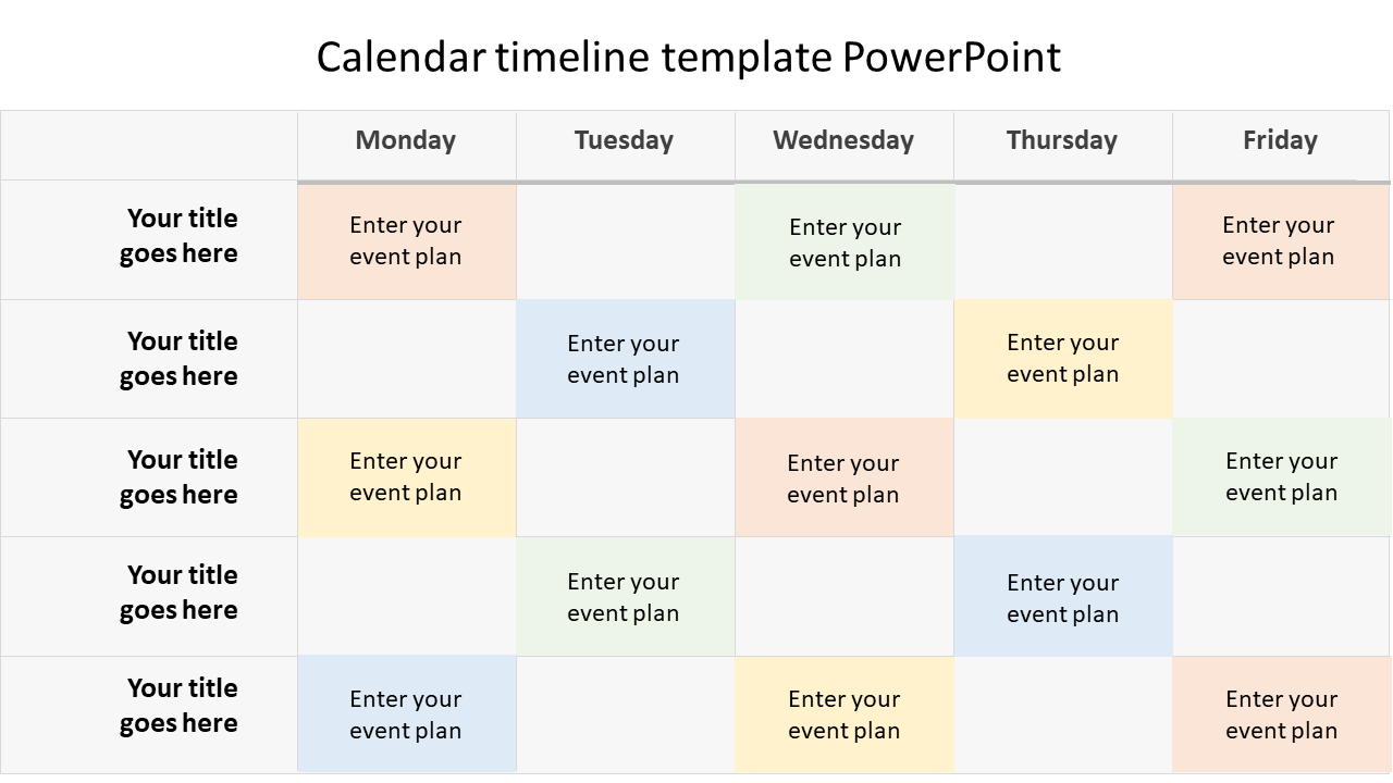 calendar timeline template powerpoint